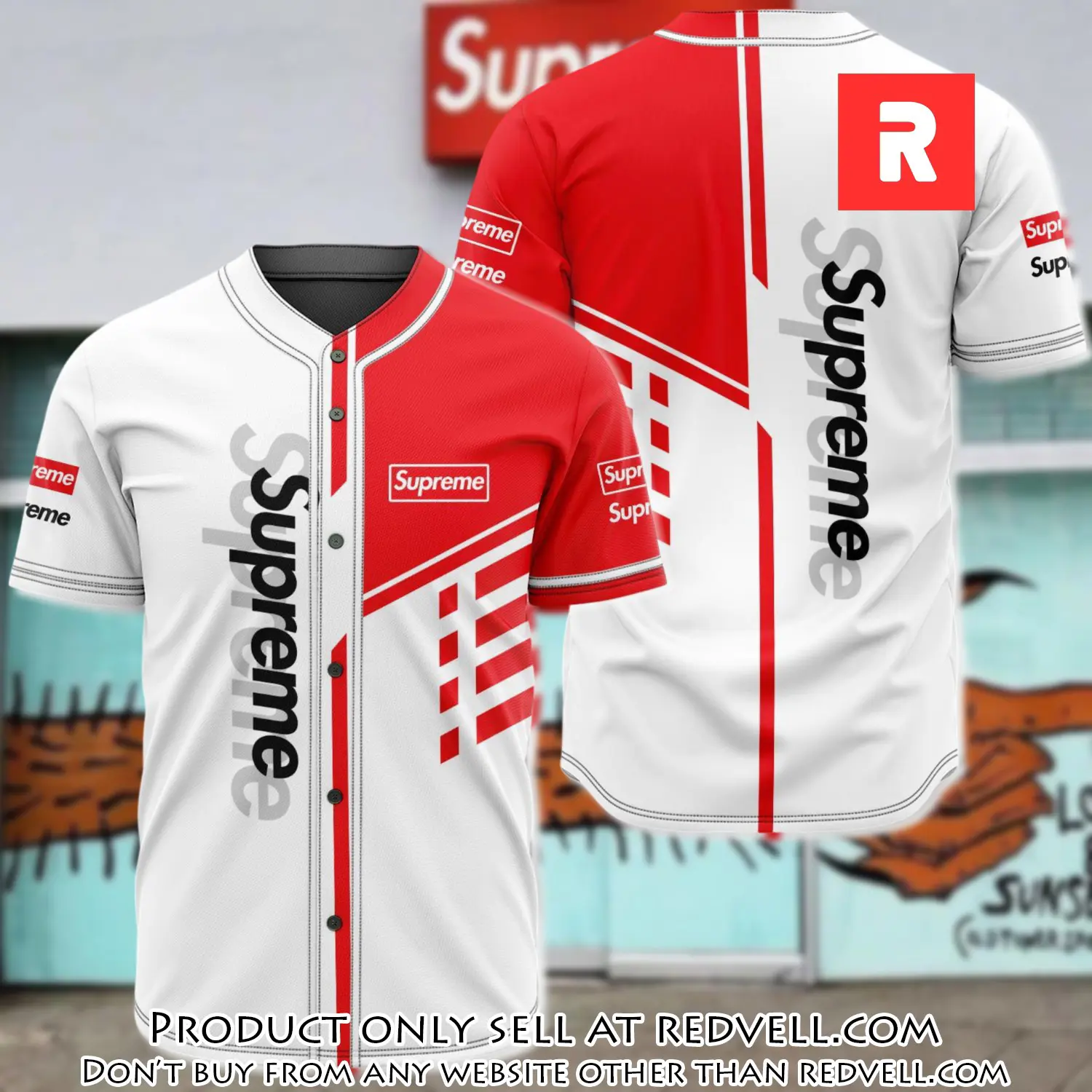 Supreme white baseball jersey shirt luxury bjs1246 rv3652076